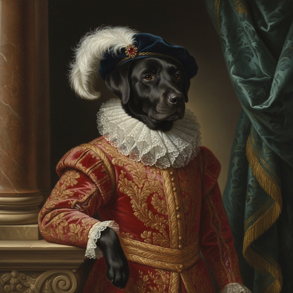 Crimson Courtier™ – Royal Pet Portrait.