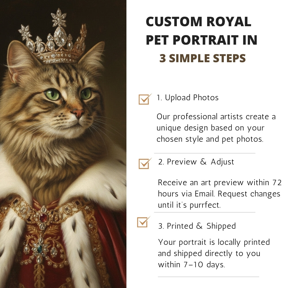 The Crimson King™ – Royal Pet Portrait