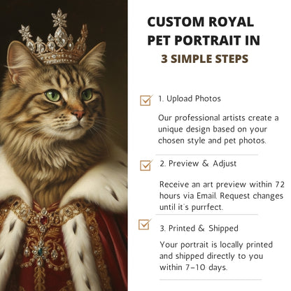 The Crimson King™ – Royal Pet Portrait