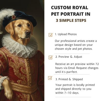 Crimson Courtier™ – Royal Pet Portrait.