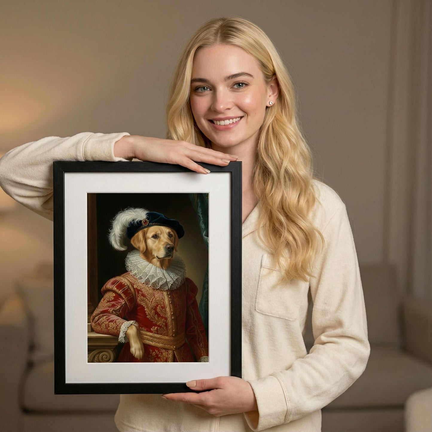 Crimson Courtier™ – Royal Pet Portrait.