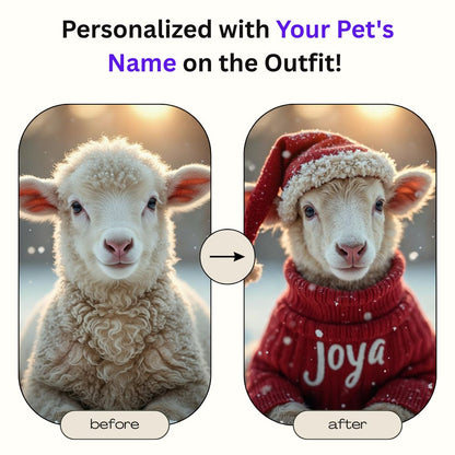 Limited Edition Christmas Cozy Pet Portrait