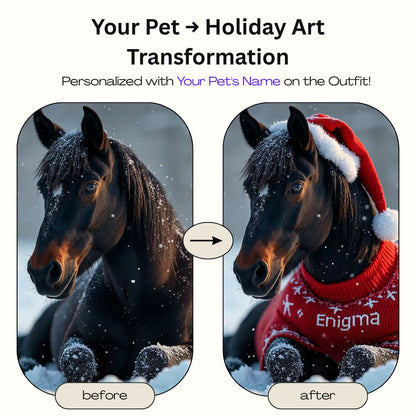 Limited Edition Christmas Cozy Pet Portrait